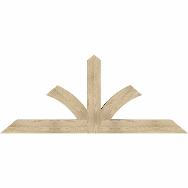 Ekena Millwork Richland Rough Sawn Timber Gable Bracket, Douglas Fir, 84"W x 35"H x 6"D x 6"F, 10/12 Pitch GBW084X35X0606RIC00RDF - main